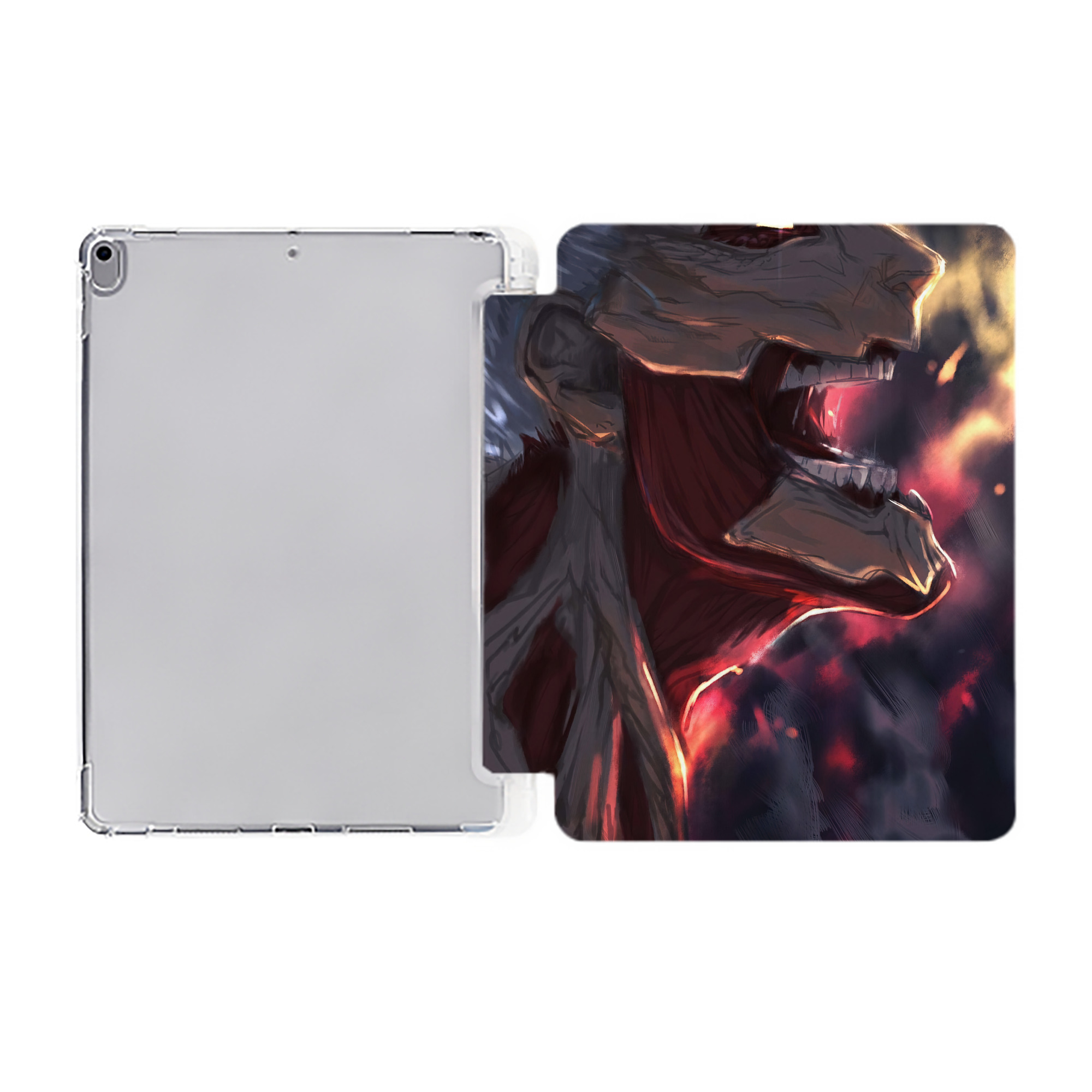 （画像用） 進撃の巨人 Attack on Titan IPad ケース ペン収納付き 三つ折りスタンド PUレザー×シリコン 対応機種9.5/10.5/10.9インチ